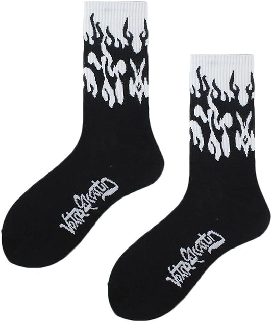 Chaussettes fantaisie: unisexe, à motifs, en coton