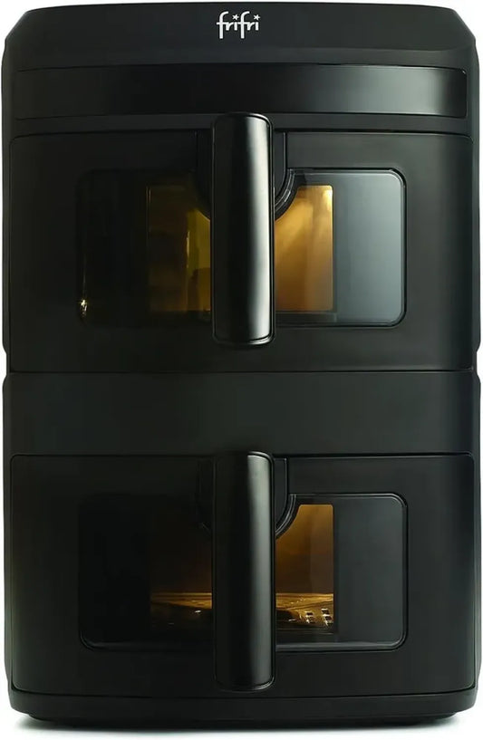 Friteuse à Air Duo Slim 13L - Technologie Cyclonique, 12 Programmes Automatiques, Matériaux de Qualité - Noir