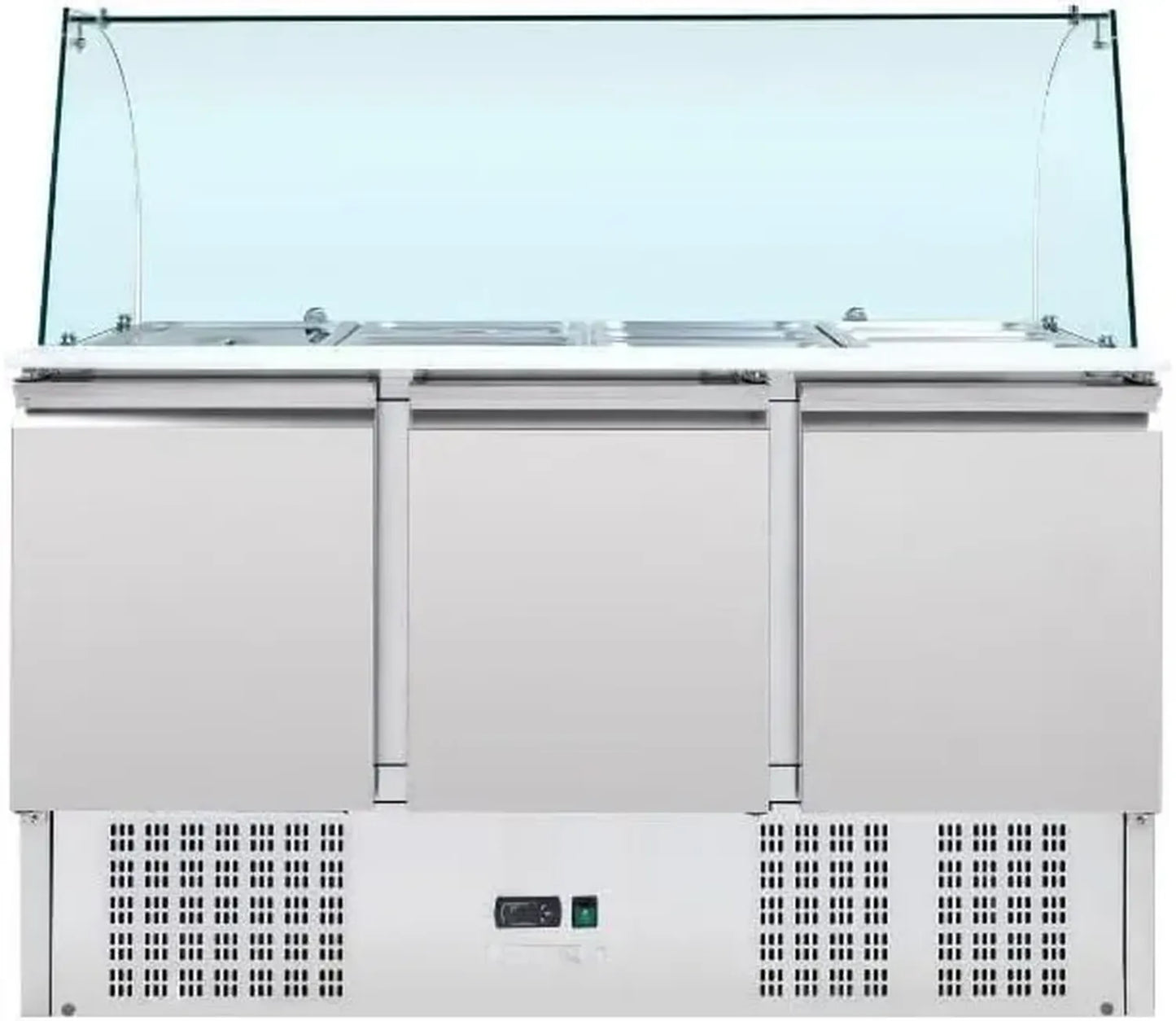 Comptoir Réfrigéré à Salades 4 GN 1/1 avec Trois Portes