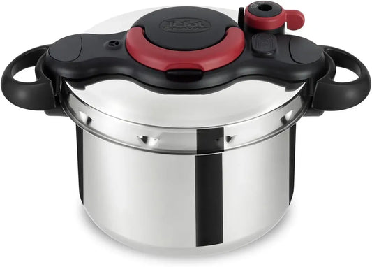 Autocuiseur Tefal Clipso Minut Easy, Acier Inoxydable, 6 Litres